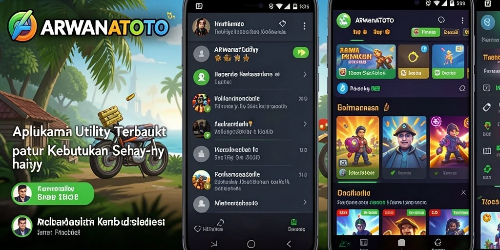 Tampilan utama ARWANATOTO dengan fitur-fitur Utility yang bermanfaat.