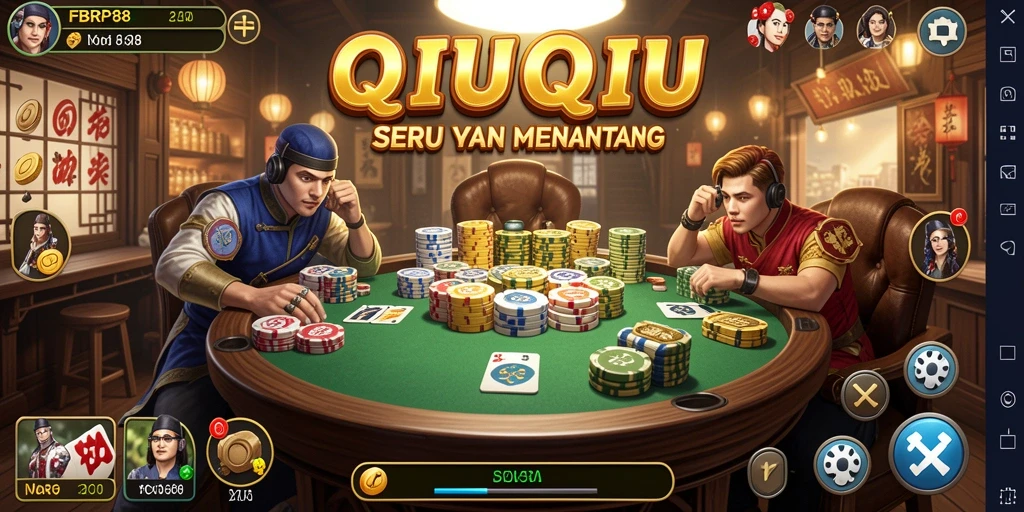 Tampilan gameplay seru di FBRP88 saat bermain QiuQiu.