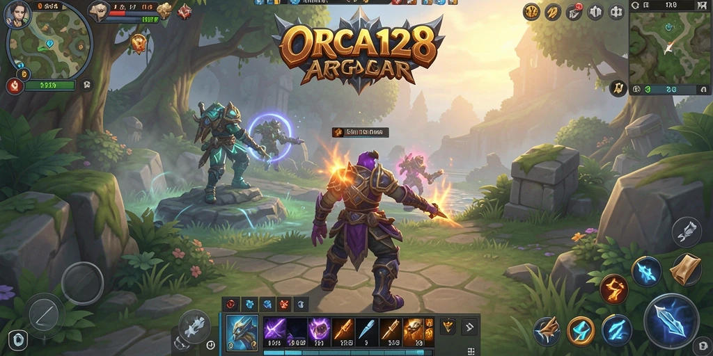 Gameplay ARPG yang seru di ORCA128 dengan karakter dan petualangan menarik.